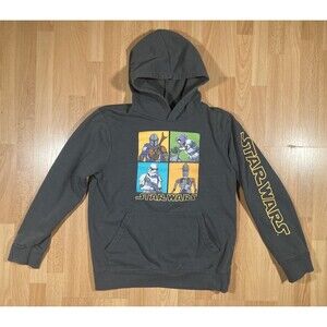Star Wars Hoodie (Boys L) • Storm Trooper, Boba Fett, IG-88, Biker Scout